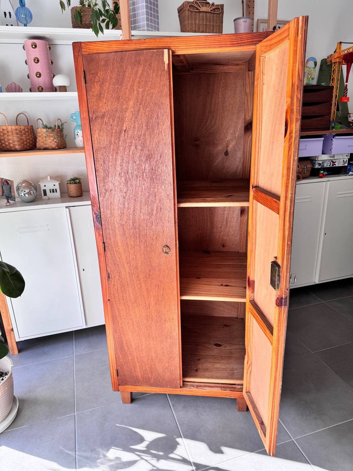 Vintage old pantry cupboard - jam cupboard - bonnetière - furniture