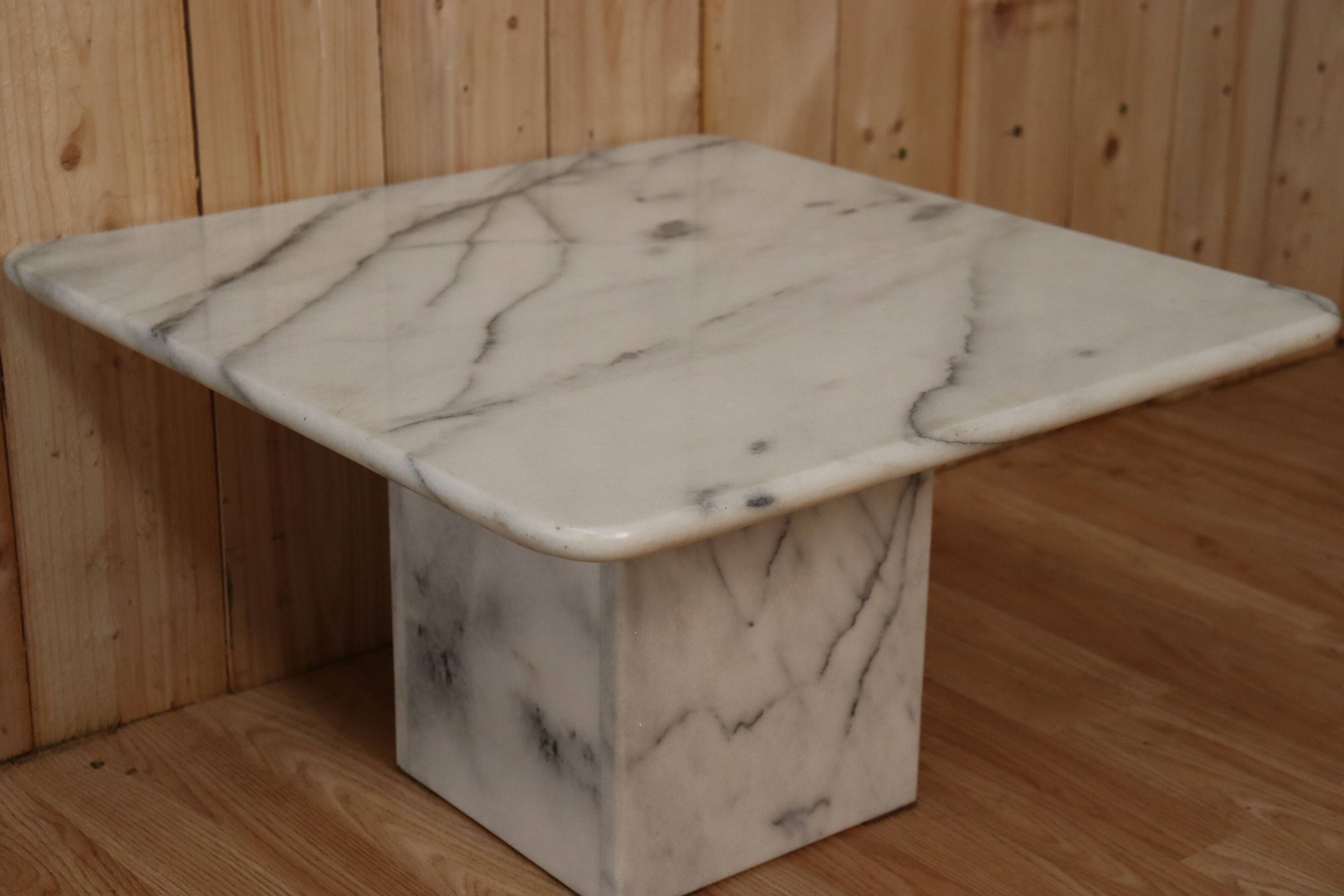 White marble coffee table