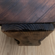 Brutalist Wabi Sabi oak carved side table, 1960s