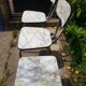 Set of 2 formica chairs type marble + 1 stool