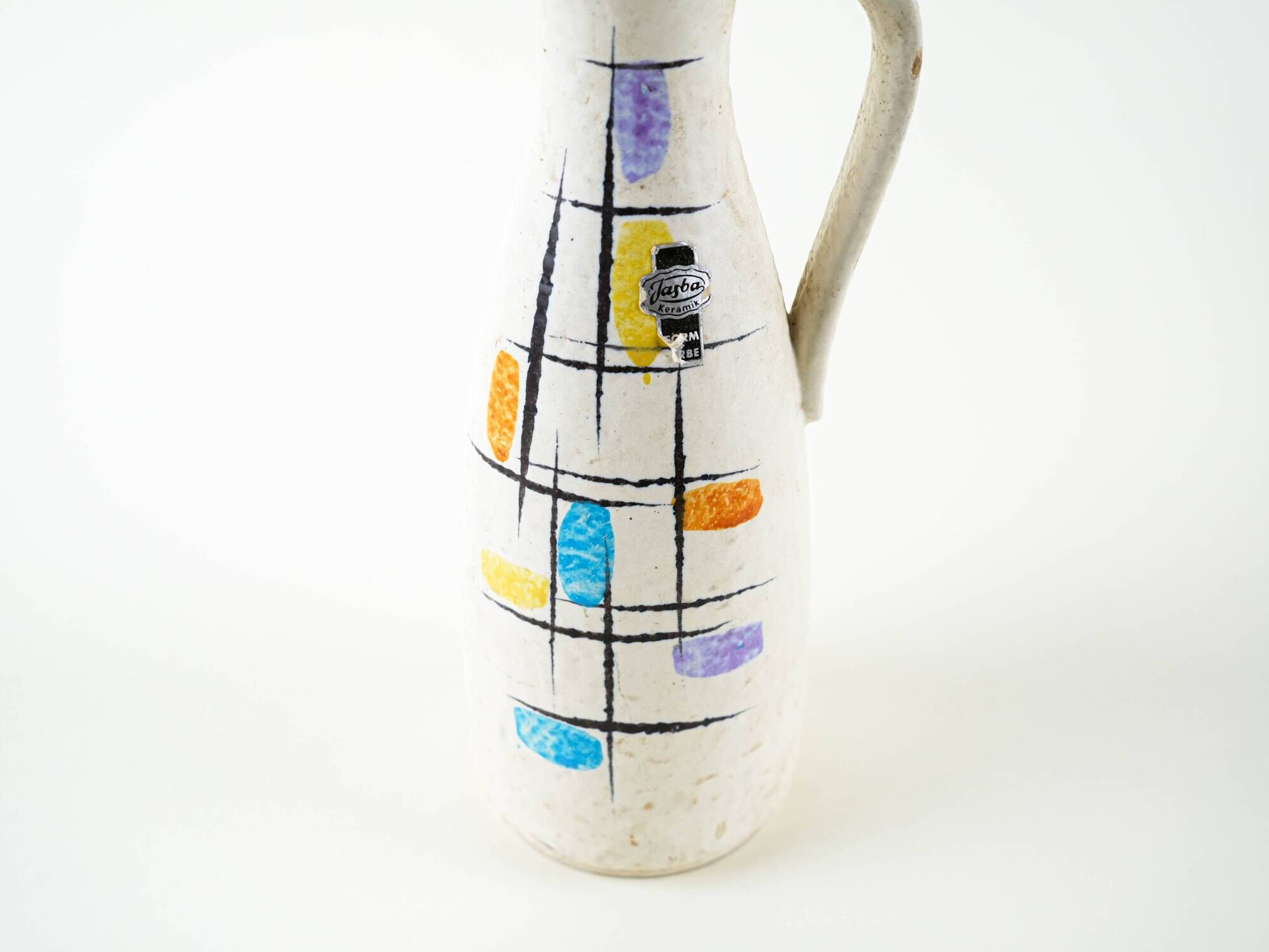 Ceramic jug, German design, 1960s, manufactured by Jasba