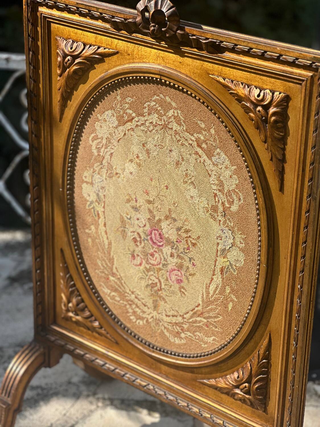Écran de cheminée en bois mouluré Époque XIXEME siècle