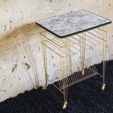 Vintage brass vinyl holder