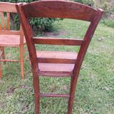 5 wooden bistro chairs