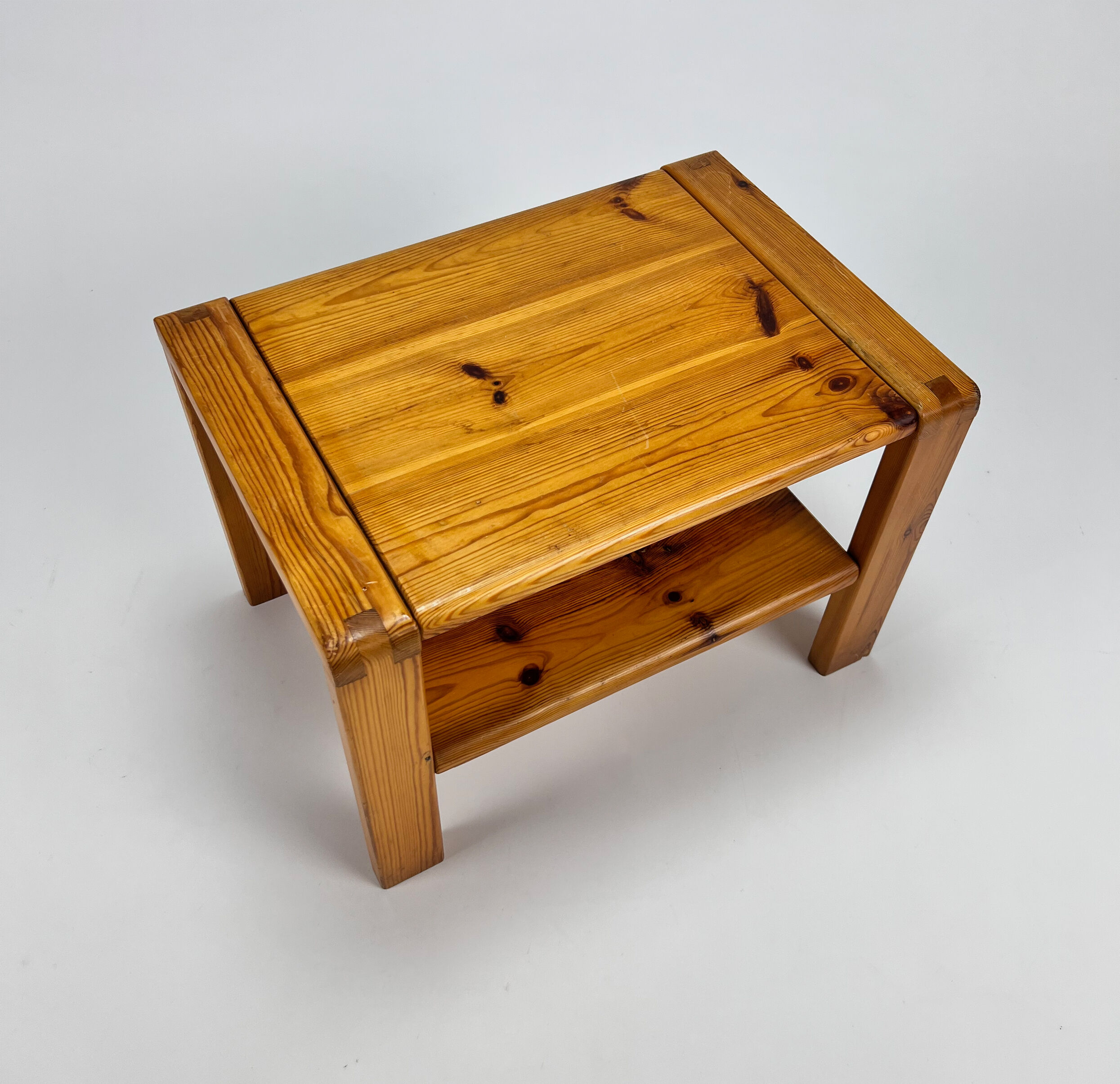 Maison Regain Pine stool or sidetable, 1970