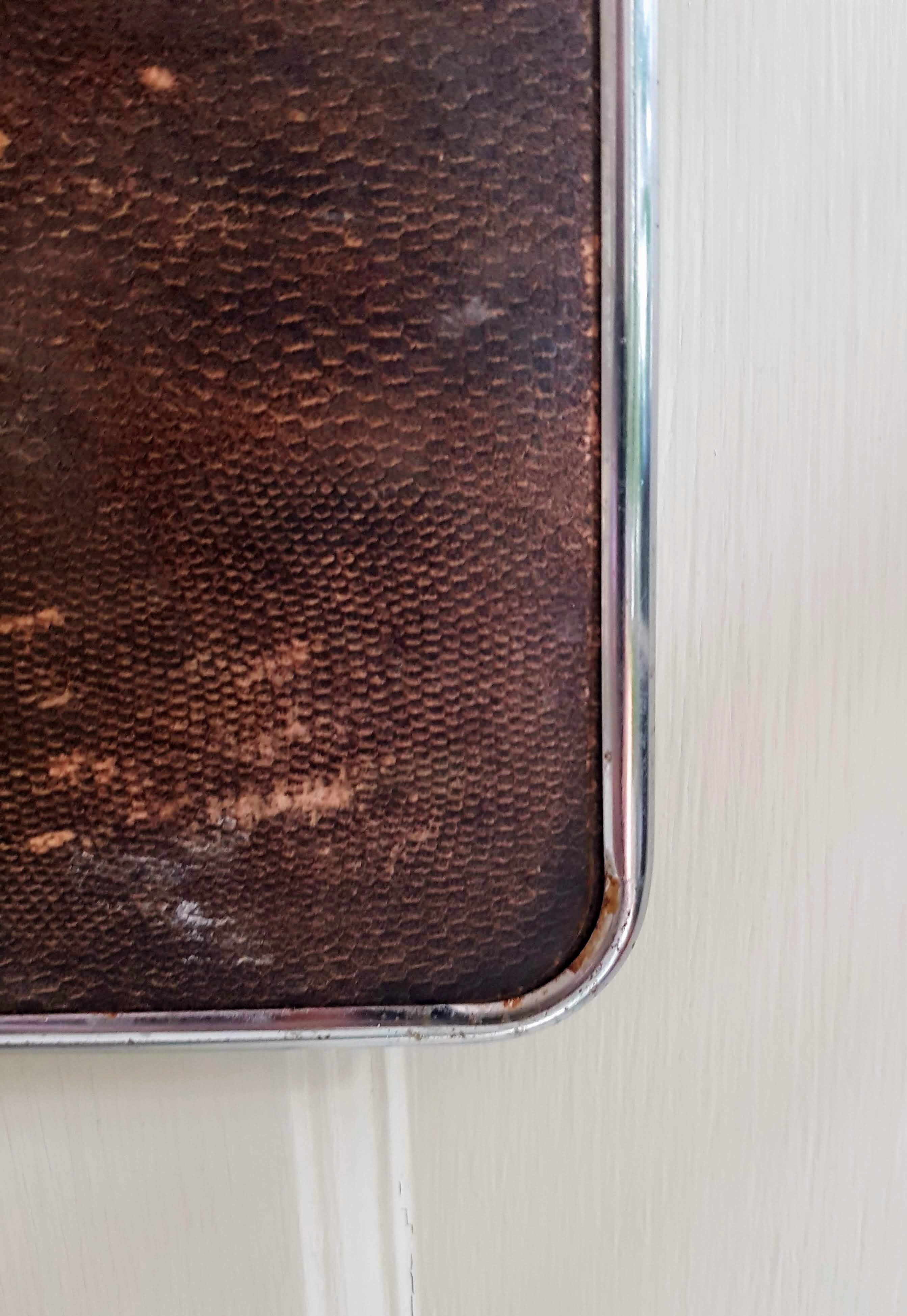 Vintage french barbershop mirror 19x24cm