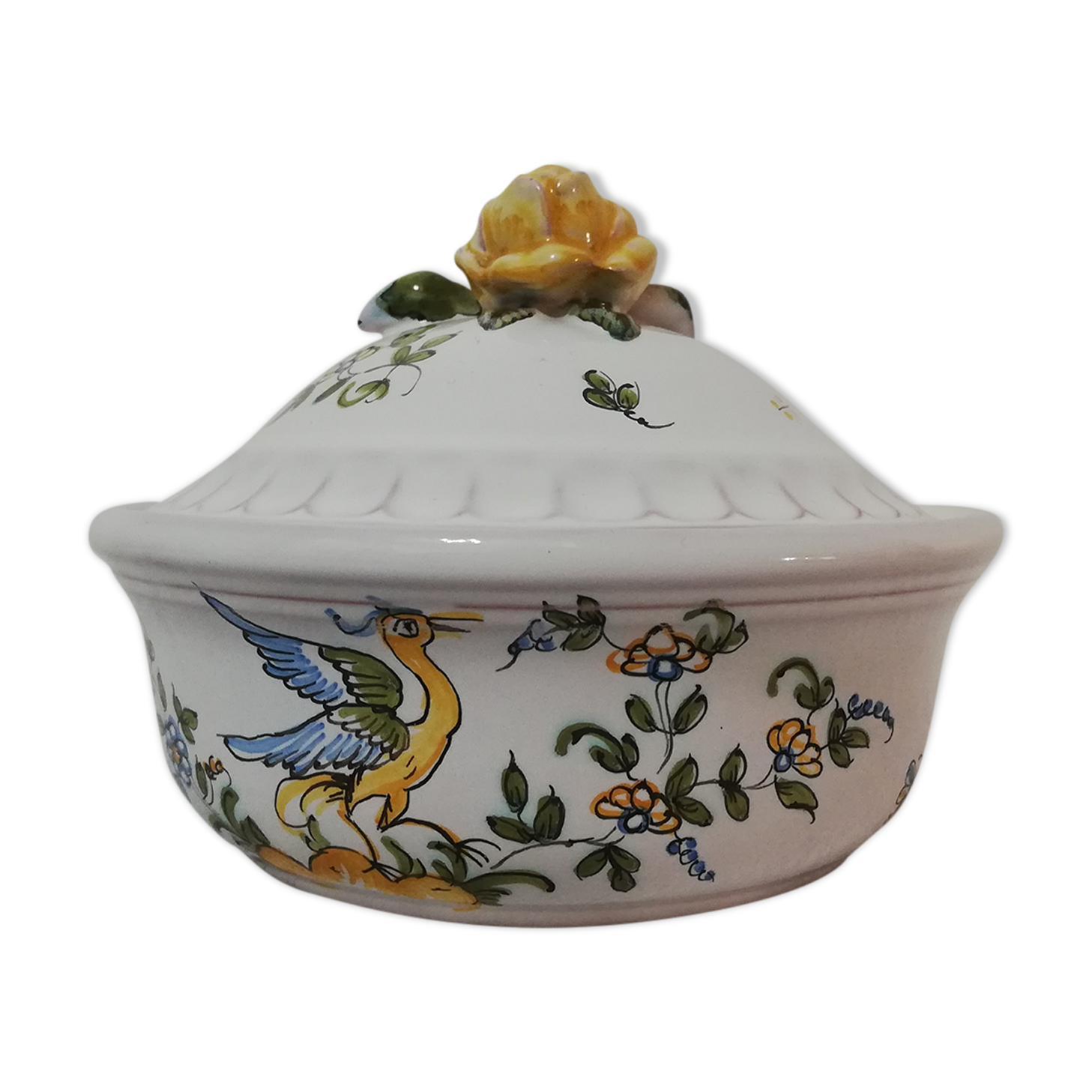 Bonbonnière in Moustiers earthenware