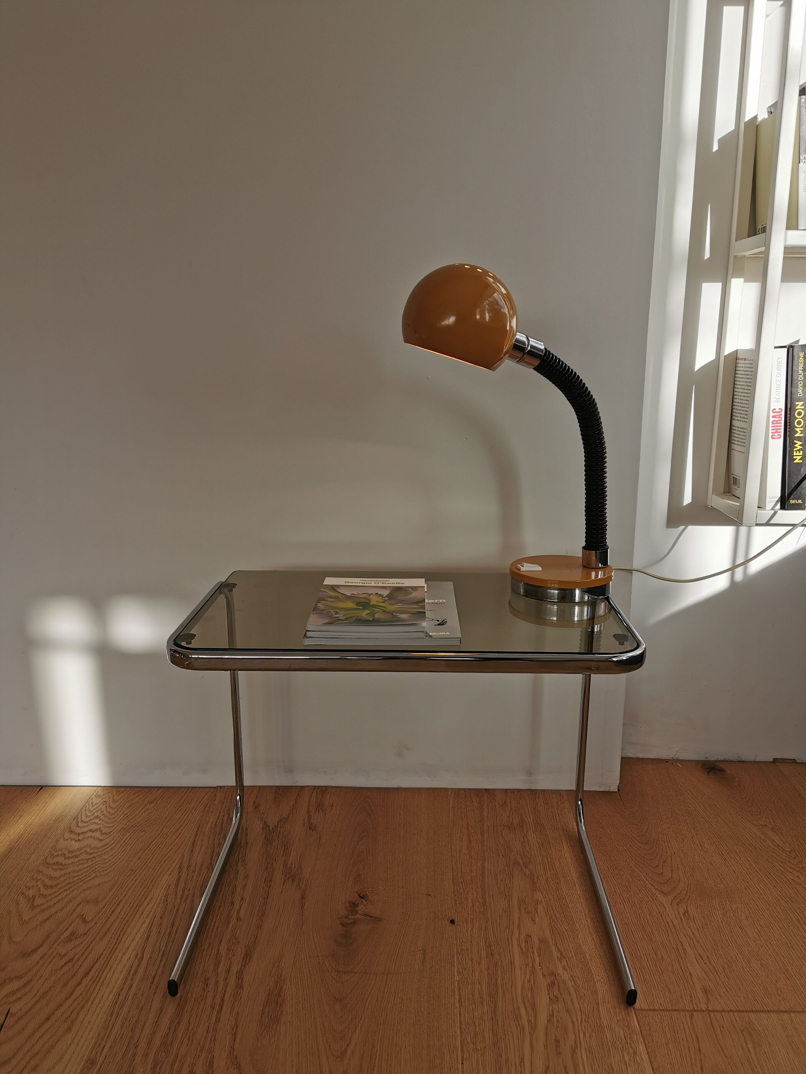 Vintage chrome side table