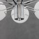 Lustre italien en chrome et verre opalin Targetti Sankey des années 1970