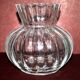 Daum acadie vase in venetian ribbed cast crystal signed daum nancy