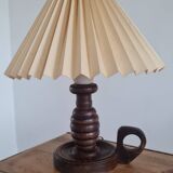 Lampe à poser en bois tourné