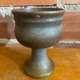 Chalice tankard antique strehla grey stoneware gdr germany vintage