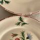 Dessert plates in faience from Desvres, hand-decorated.