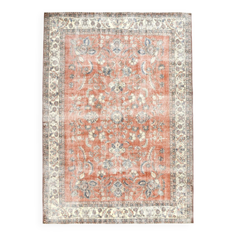 All-Over Floral Classic Red & Blue Turkish Rug, 260x366Cm