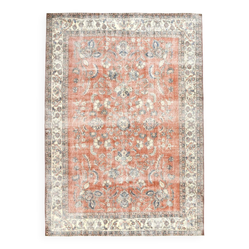 All-Over Floral Classic Red & Blue Turkish Rug, 260x366Cm