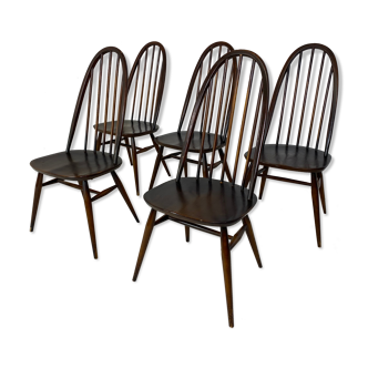 Vintage Scandinavian style Quaker 365 dining chairs by Lucian Ercolani for Ercol, set of 5, 1960s