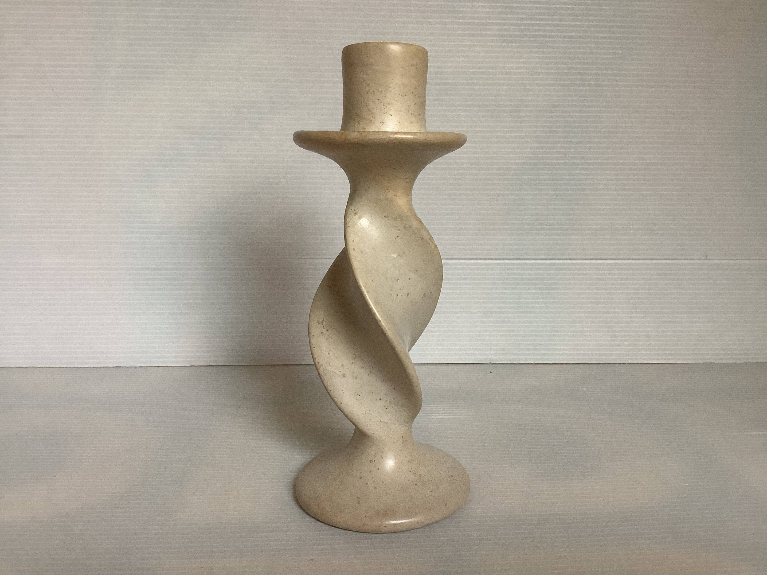 Soapstone candle holder