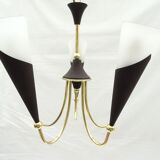 5-branched chandelier cone shaped abat jour