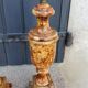 Paire de pieds de lampes des années 70 en albâtre