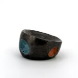 Ronéo black enamelled ceramic pocket emptier by Jean Kounietz