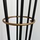 Mid Century Modern floor lamp in brass, marble, and opaline glass attributed to Stilnovo.