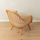 1950s armchair by Wilhelm Knoll, cherry wood, beige upholstery