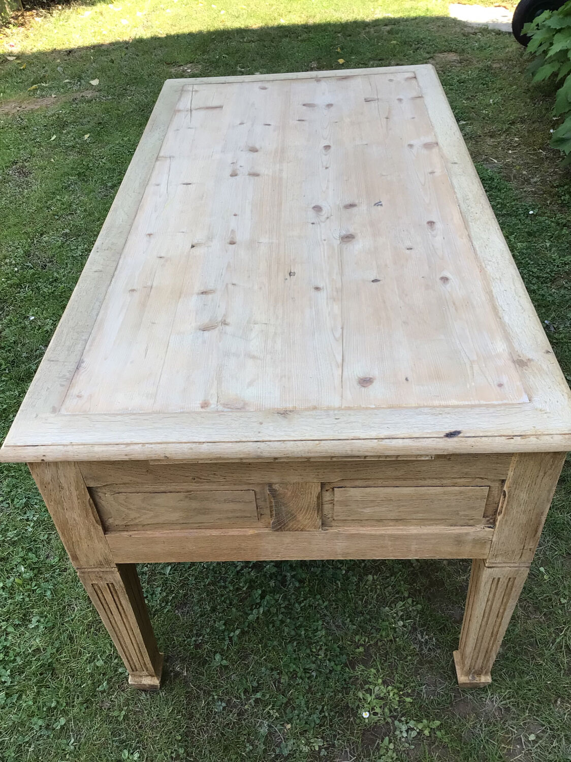 Pickled oak desk