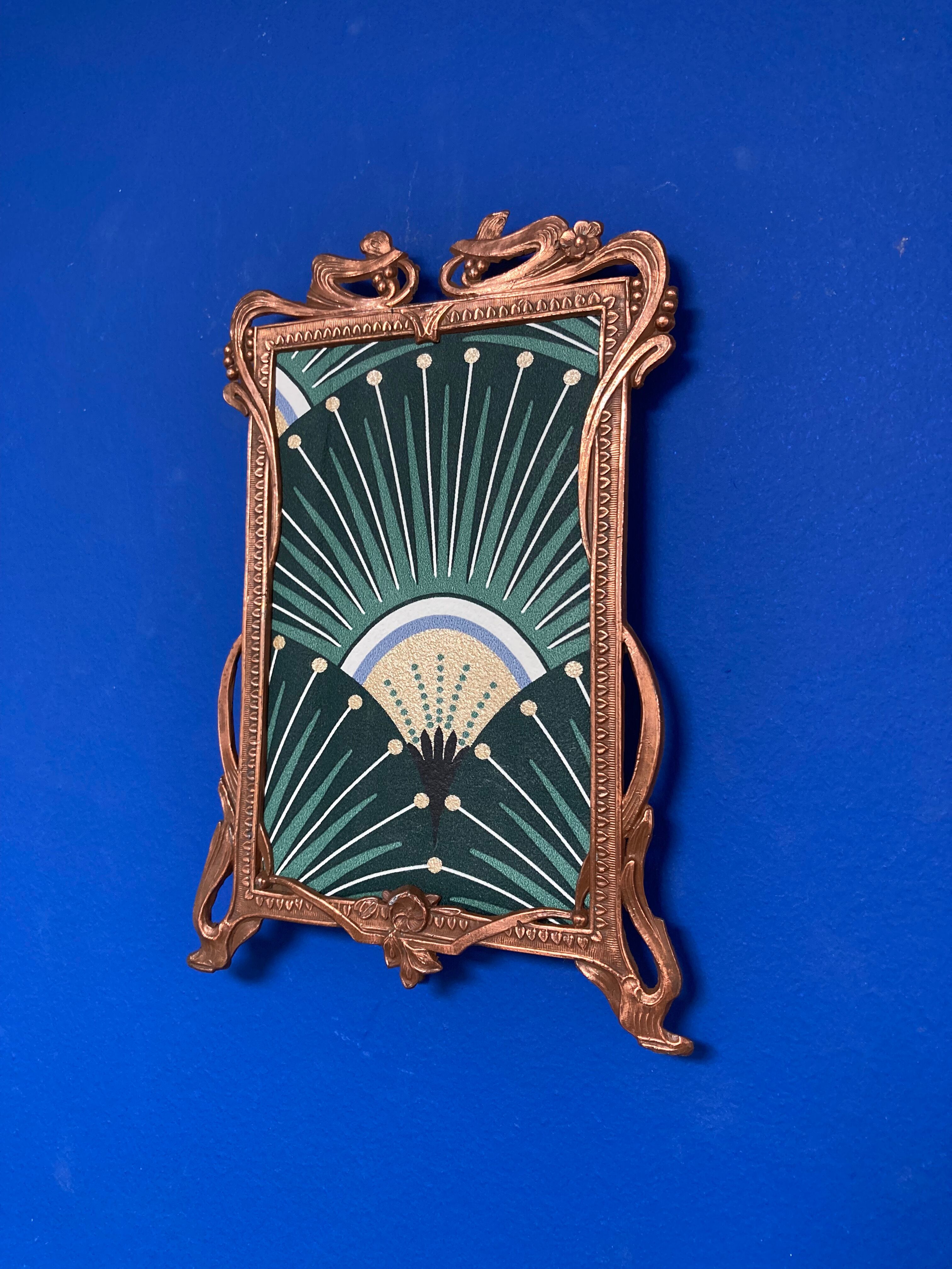Art Nouveau copper frame