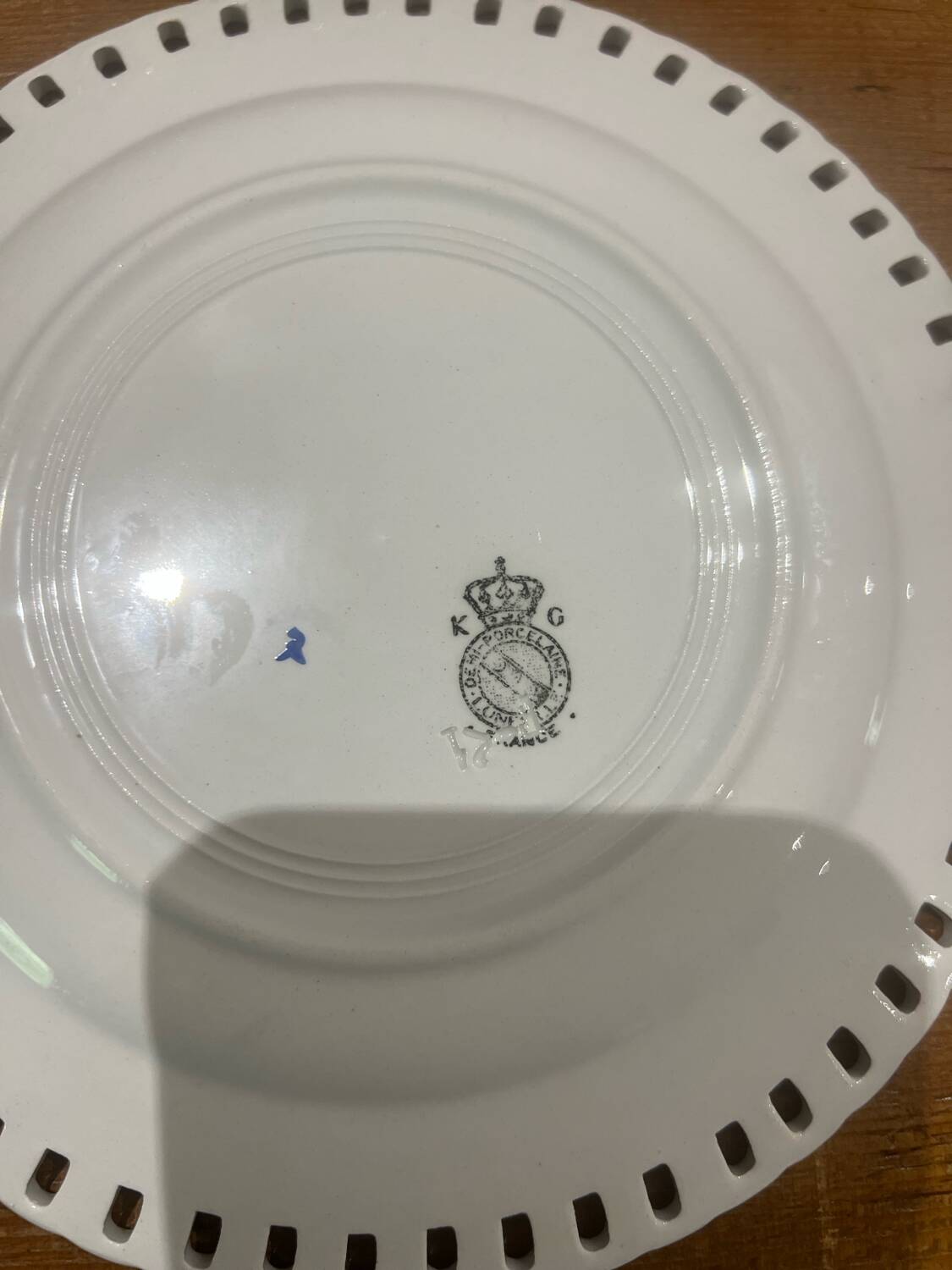 Lot 18 Dessert plates Luneville Réverbère
