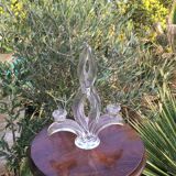 Glass torch candle holder 1950