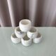 Vintage White Marble Napkin Rings – Set of 6 – Original Box