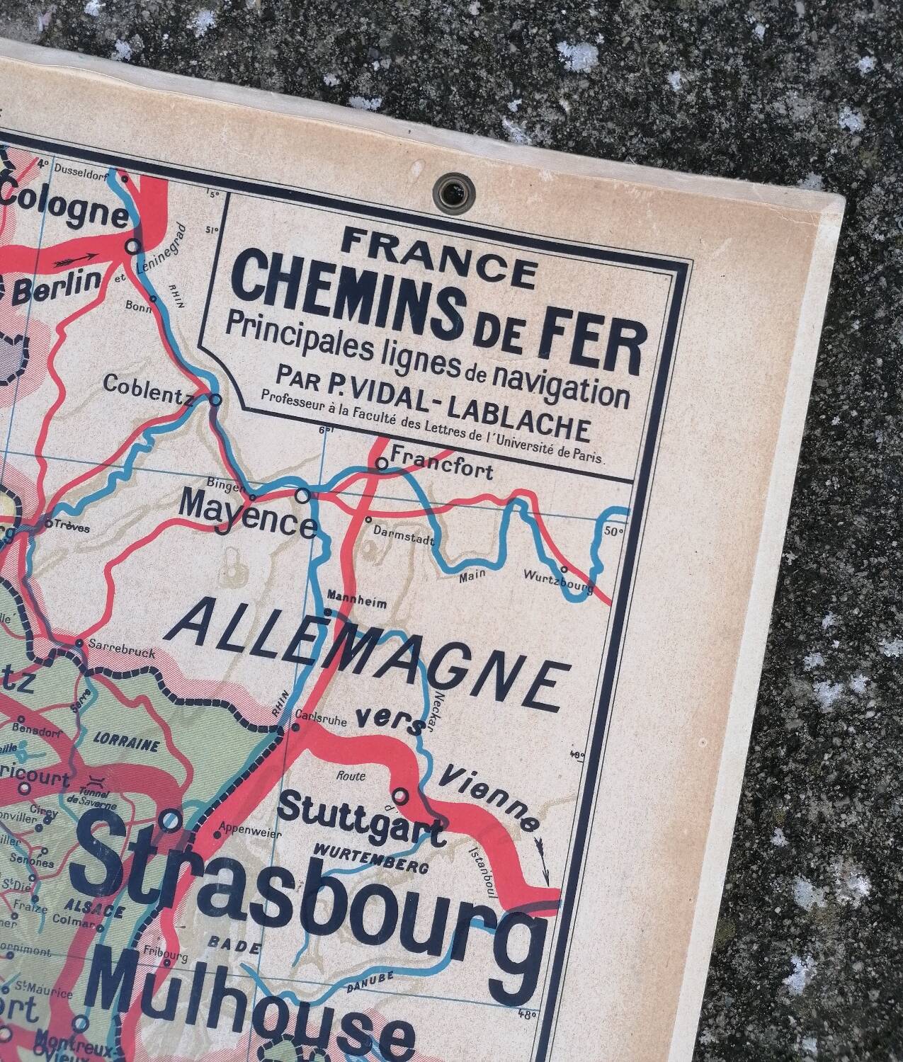 Old map France Chemins de fer Lablache.