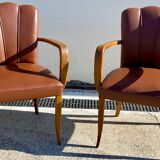 Pair of 50s bridge armchairs