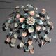 Murano glass and metal floral chandelier