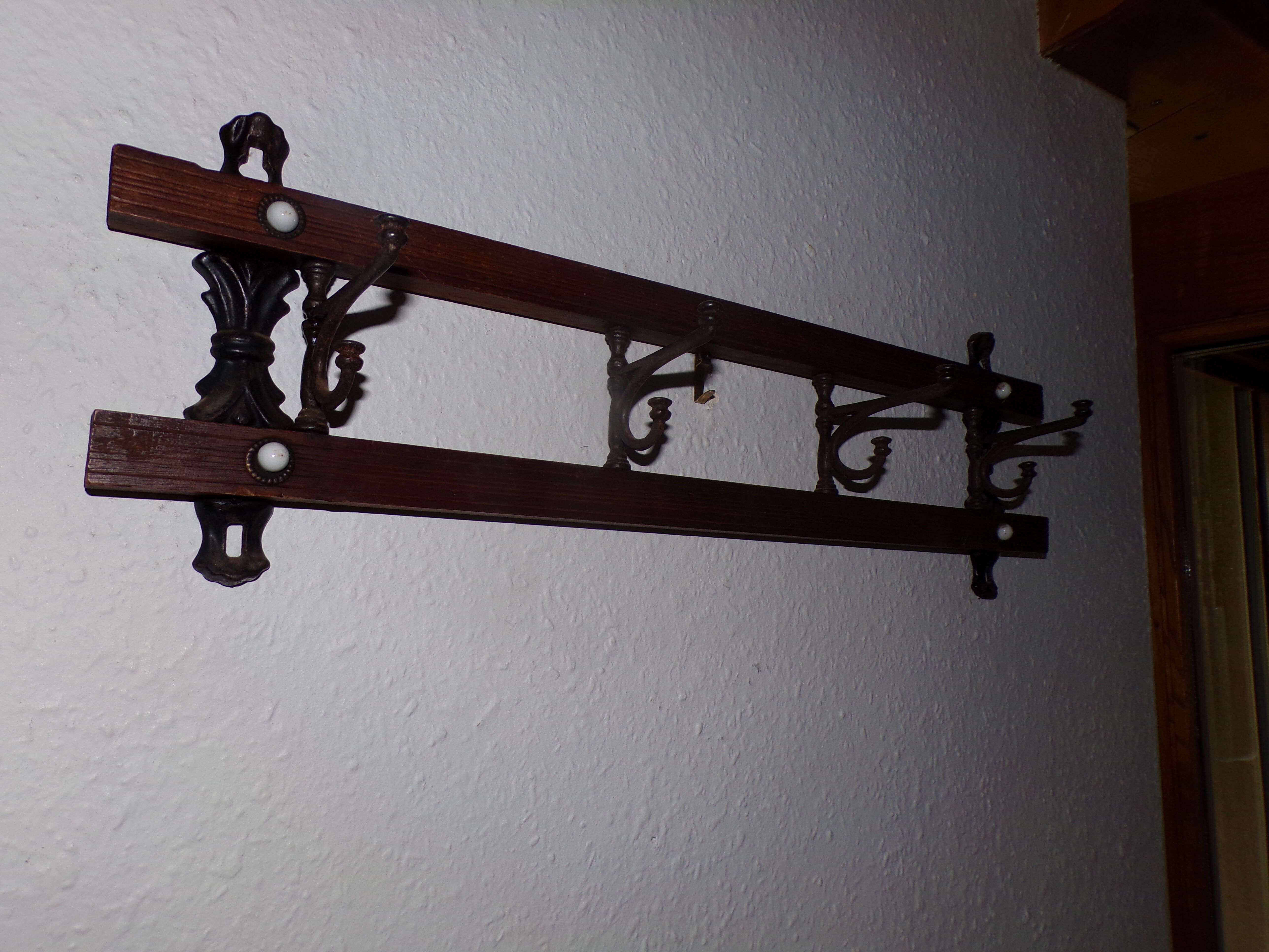 Wall coat rack hooks art deco 1930