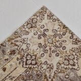 5x9 Vintage Brown Cream Classic Turkish Rug, 165x284Cm
