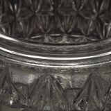 French Mid-Century Round Clear Cut Glass Ceiling Light Replacement Shade