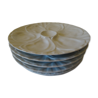 Batch of 6 oyster plates