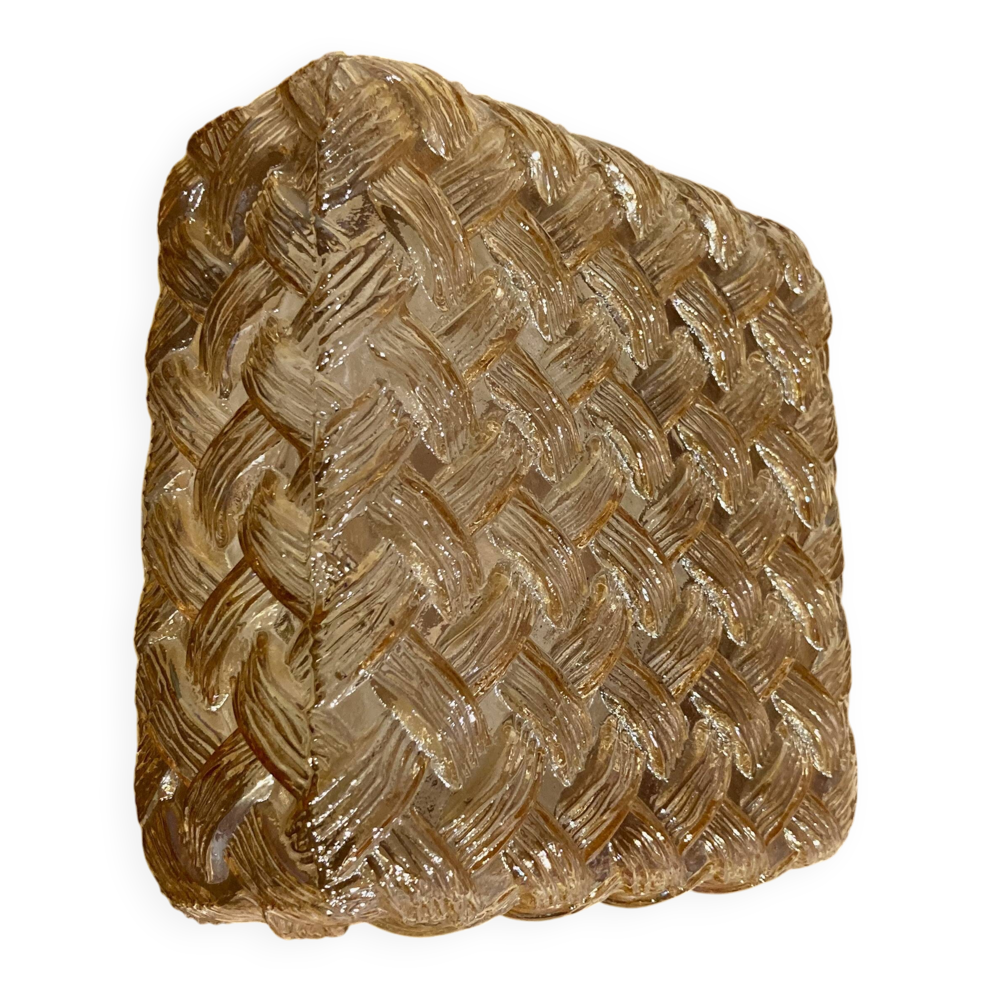 Large glass wall light Scandinavian design 1950.