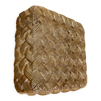 Large glass wall light Scandinavian design 1950.