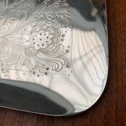 Vintage German floral metal plate by WMF