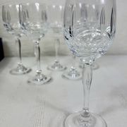 6 genuine hand-cut crystal wine glasses – Vintage