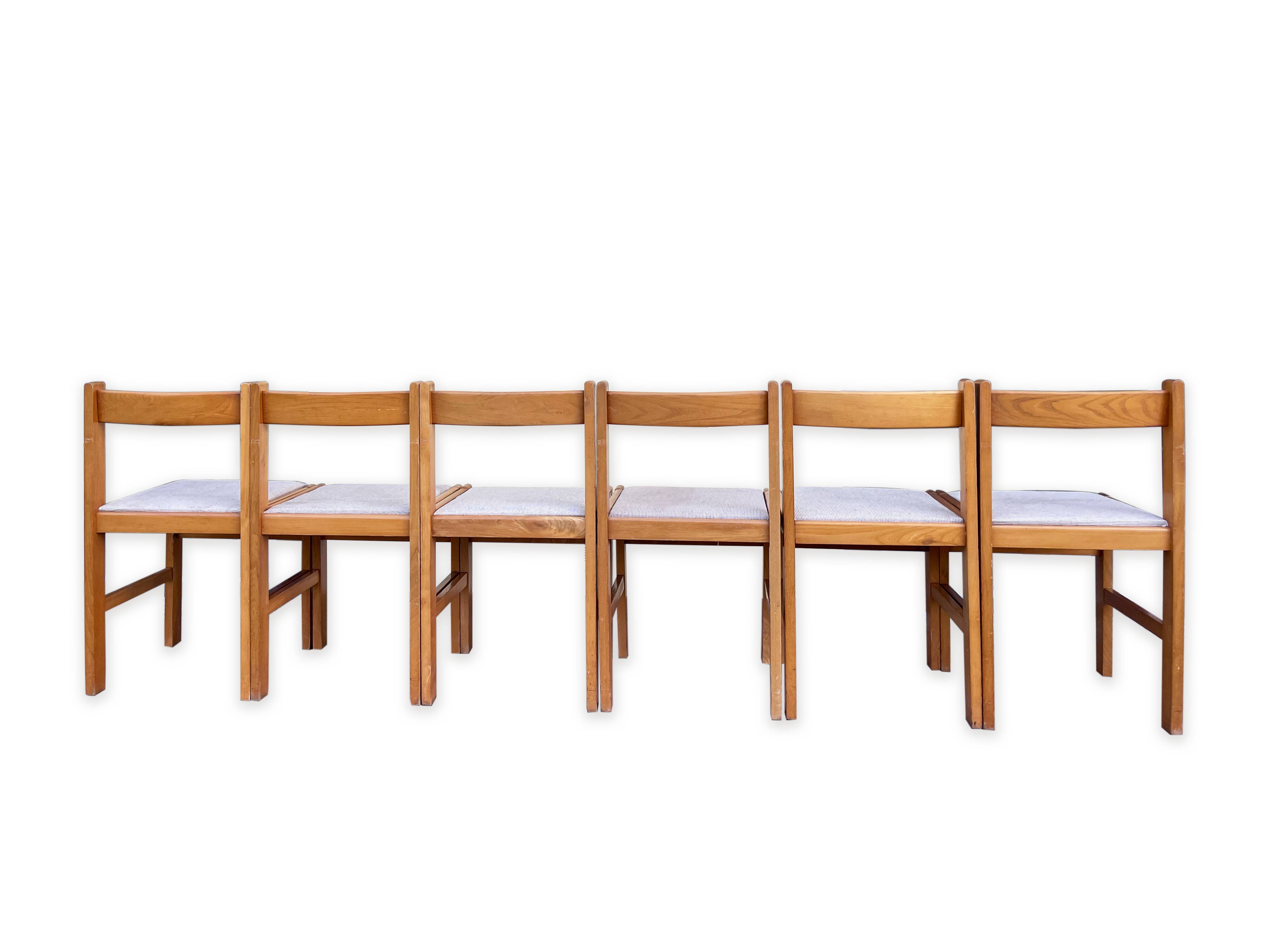 Ensemble de 6 chaises de cuisine italiennes, 1960