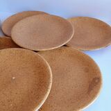 Set of 10 dessert plates Gres Chantilly Longchamp France