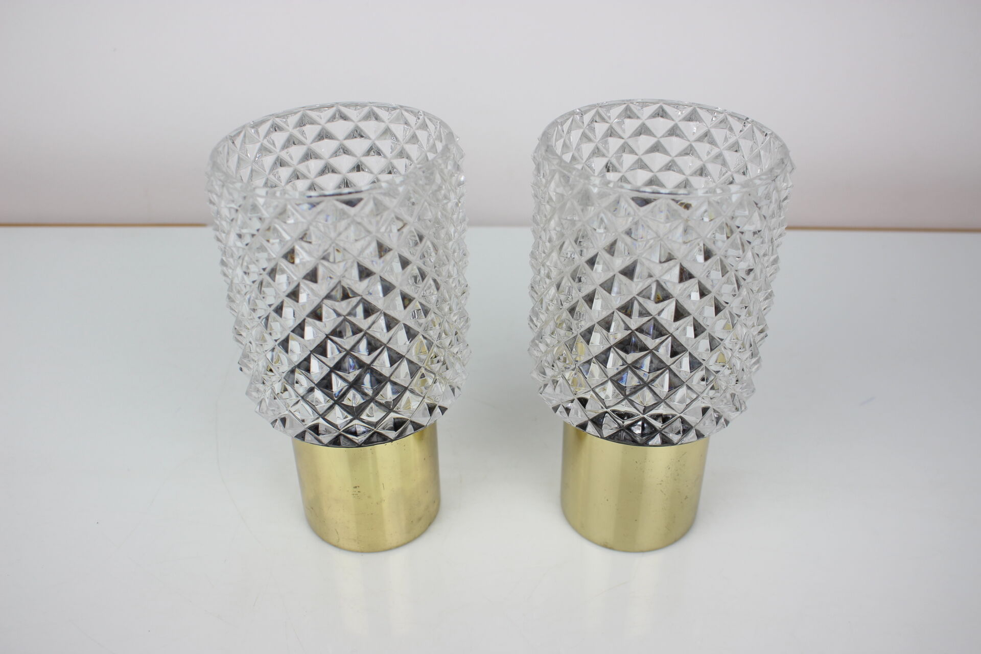 Pair of table lamps Kamenický Šenov, Preciosa, 1970's.