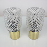 Pair of table lamps Kamenický Šenov, Preciosa, 1970's.