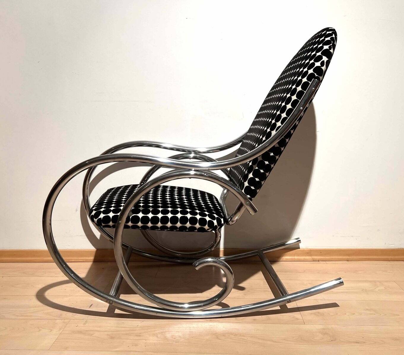 Bauhaus Rocking Chair in Chromed Tubular Steel, Germany, 1930s