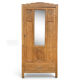 Parisian Art Deco wardrobe in raw oak, renovated.