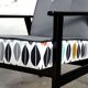"Leaves" grey 60s vintage armchair
