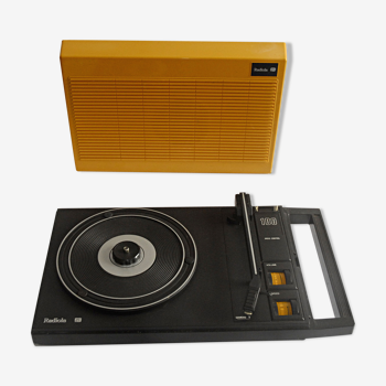 Tourne disque électrophone radiola 100 orange des années 70